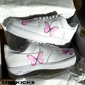 Custom Pink Butterfly Airforce 1