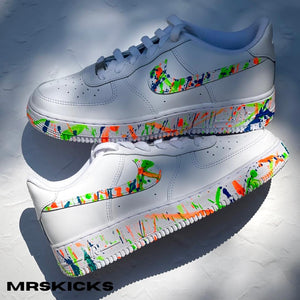 Custom Neon Splash Airforce 1