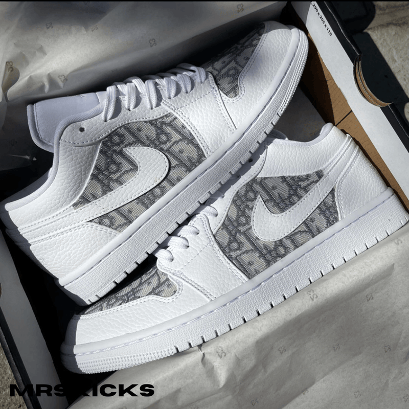 Custom Grey CD Jordan 1 Low