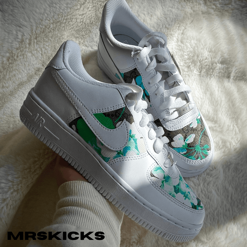Custom Blue GG Blossom Airforce 1