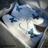 Custom Blue Butterfly Airforce 1