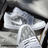 Custom Grey CD Jordan 1 Low