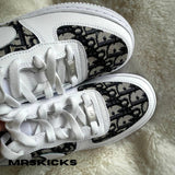Custom White/Black CD Airforce 1