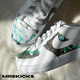 Custom Blue GG Blossom Airforce 1