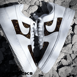 Custom Brown Tan Lv Airforce 1