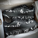 Custom Black & White Splatter Airforce 1
