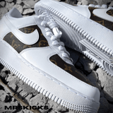 Custom Brown Tan Lv Airforce 1