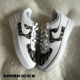 Custom White/Black CD Airforce 1