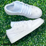 Custom White Lv Jordan 1 Low