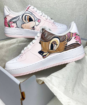BAMBI x THUMPER nf AIR FORCE 1'S