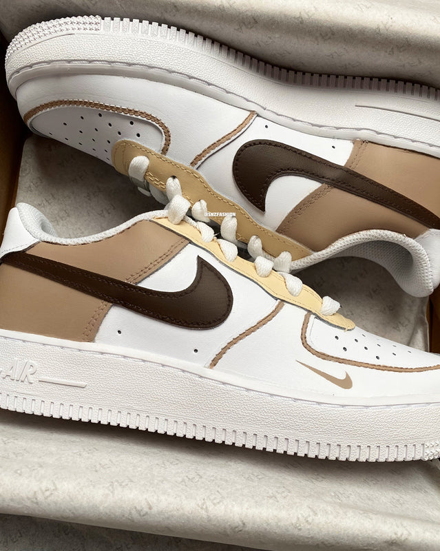 COFFEE VIBES DESIGN nf AIR FORCE 1'S