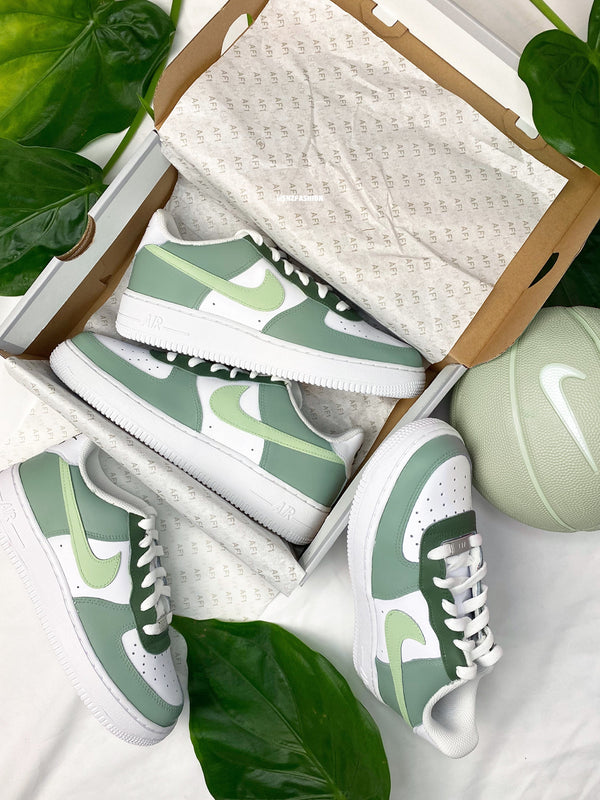 GREEN EARTH TONES nf AIR FORCE 1'S(BABY/KIDS)