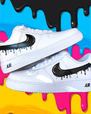 BLACK DRIP nf AIR FORCE 1'S
