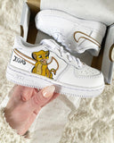 SIMBA LION + NAME DESIGN BABY/KIDS nf AIR FORCE 1