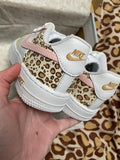 LEOPARD PRINT nf AIR FORCE 1'S (BABY/KIDS/ADULTS)
