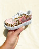 PINK ANIMAL BABY/KIDS nf AIR FORCE 1