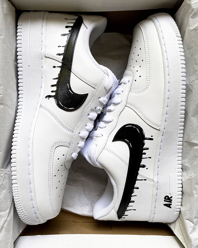 BLACK DRIP nf AIR FORCE 1'S